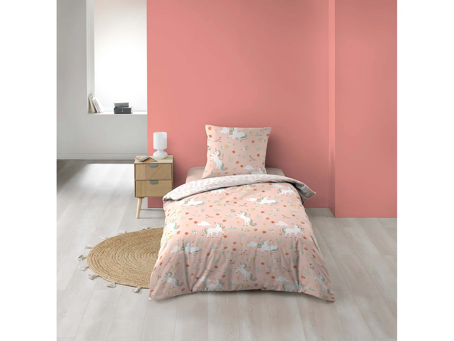 Parure Housse de couette Licorne magique 140x200cm