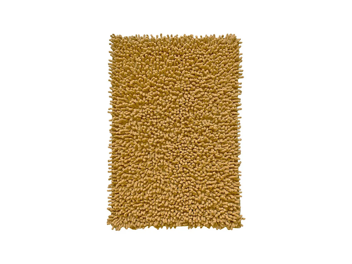 Tapis de salle de bain 40 x 60 cm coton chenille moutarde - NAPOLEON