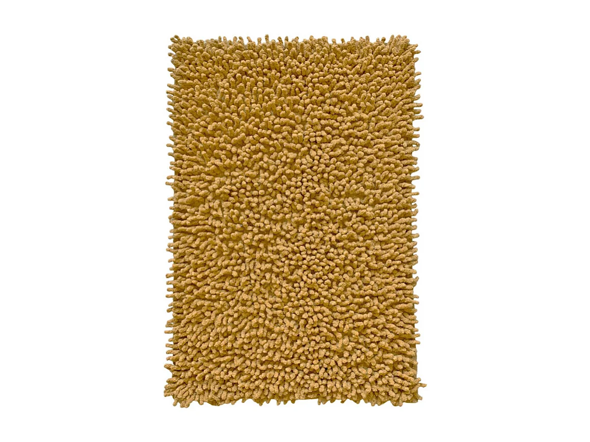 Tapis de salle de bain 40 x 60 cm coton chenille moutarde - NAPOLEON