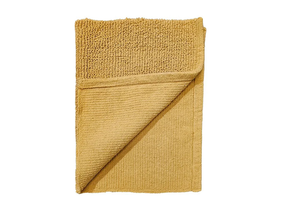 Lot de 2 tapis de salle de bain 40 x 60 cm en coton moutarde - PEPPO