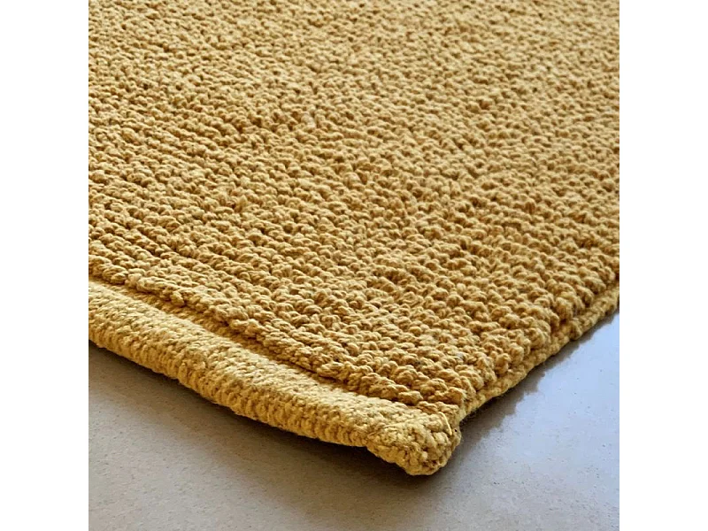 Lot de 2 tapis de salle de bain 40 x 60 cm en coton moutarde - PEPPO