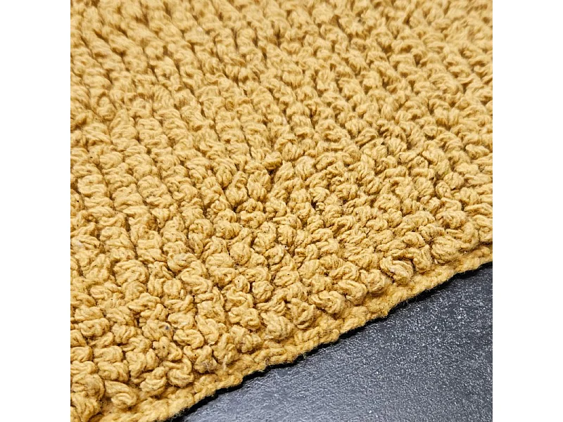 Lot de 2 tapis de salle de bain 40 x 60 cm en coton moutarde - PEPPO