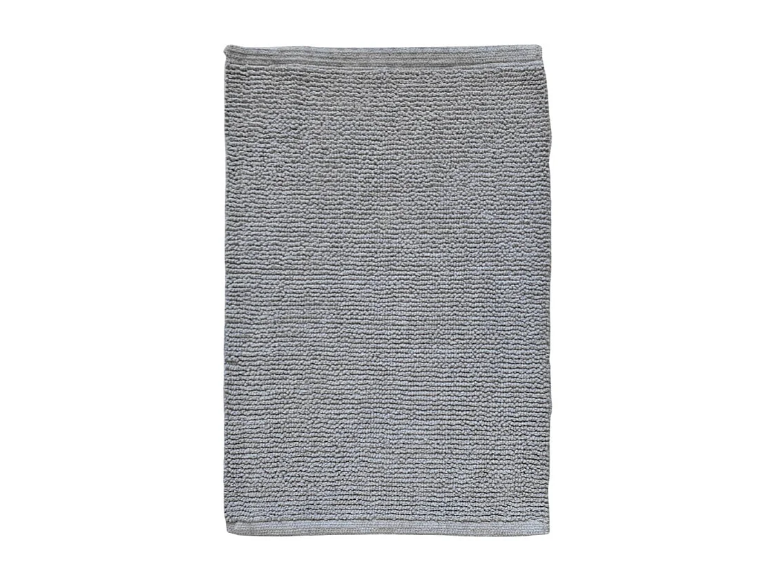 Tapis de salle de bain 40 x 60 cm en coton gris - PEPPO