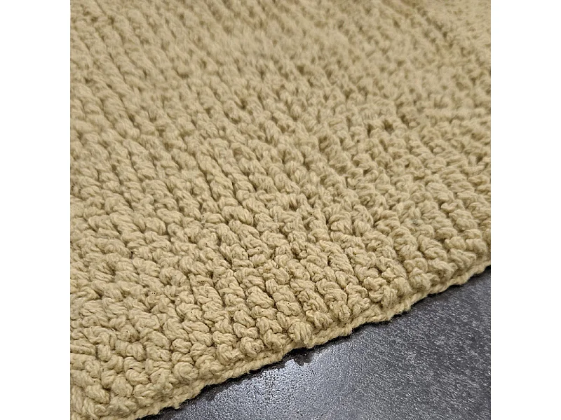 Tapis de salle de bain 40 x 60 cm en coton jaune clair - PEPPO