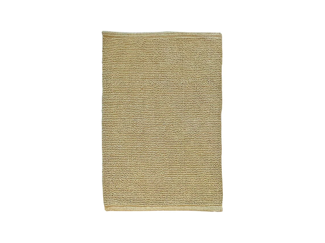 Tapis de salle de bain 40 x 60 cm en coton jaune clair - PEPPO