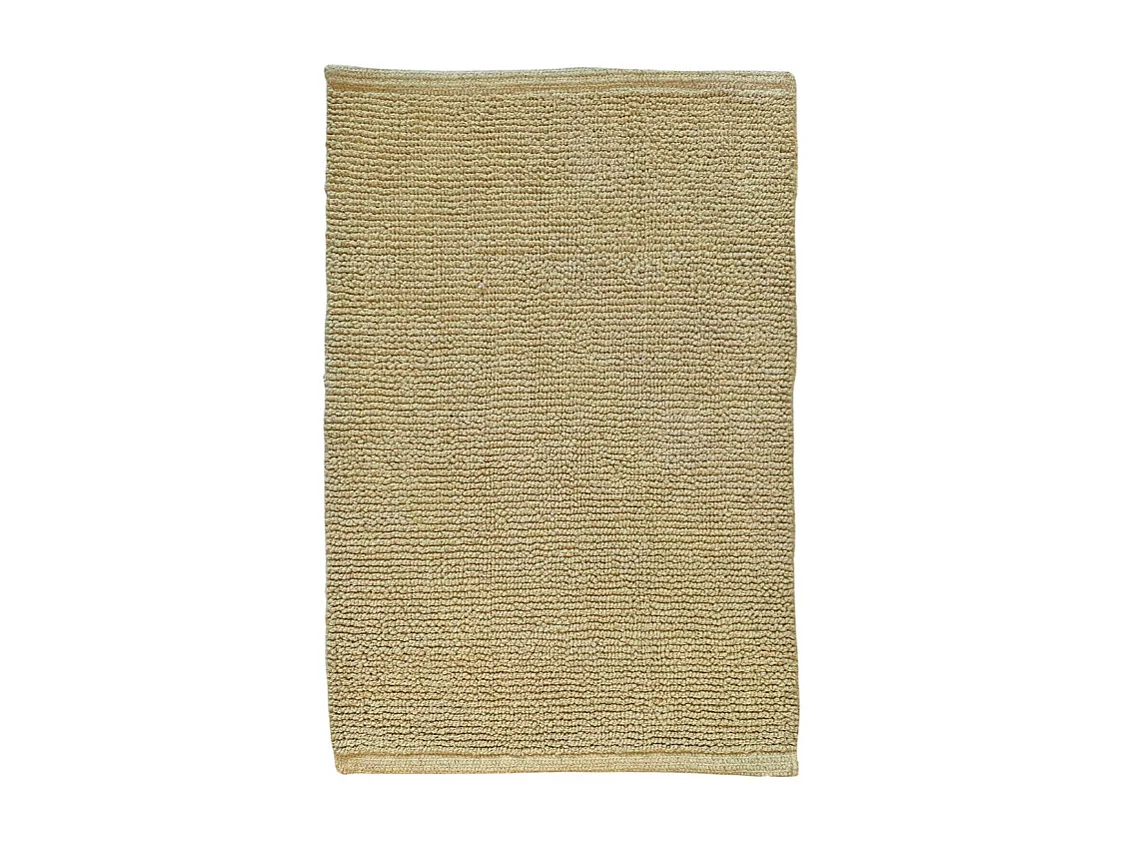 Tapis de salle de bain 40 x 60 cm en coton jaune clair - PEPPO