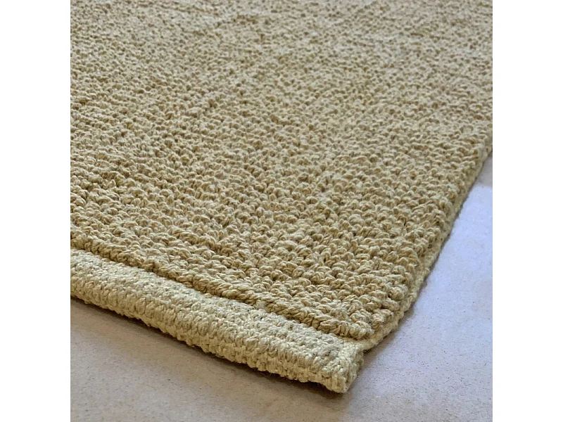 Tapis de salle de bain 40 x 60 cm en coton jaune clair - PEPPO