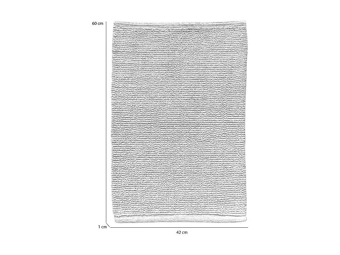 Lot de 2 tapis de salle de bain 40 x 60 cm en coton blanc - PEPPO