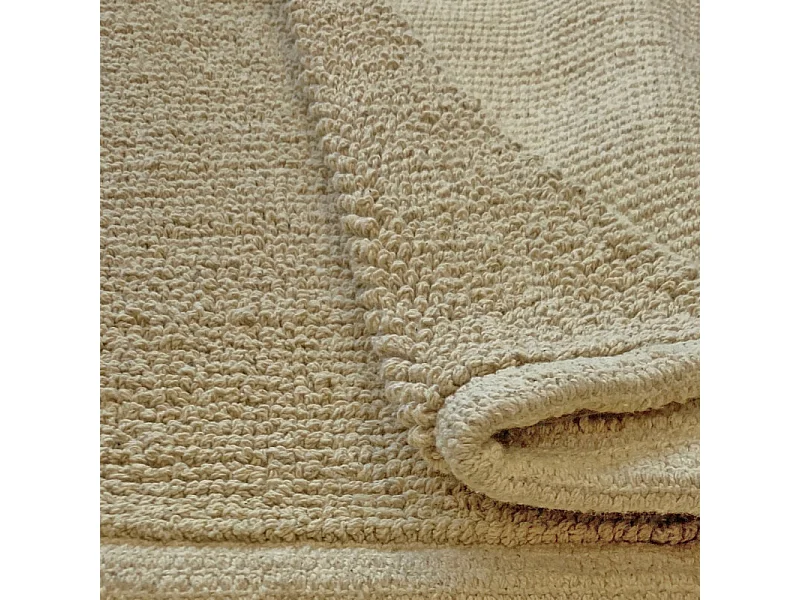 Tapis de salle de bain 40 x 60 cm en coton chenille jaune - NAPOLEON