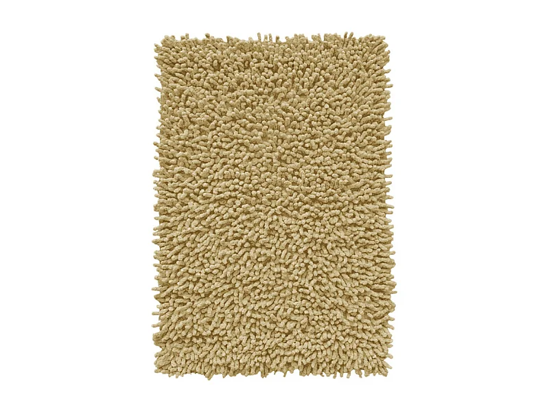 Tapis de salle de bain 40 x 60 cm en coton chenille jaune - NAPOLEON