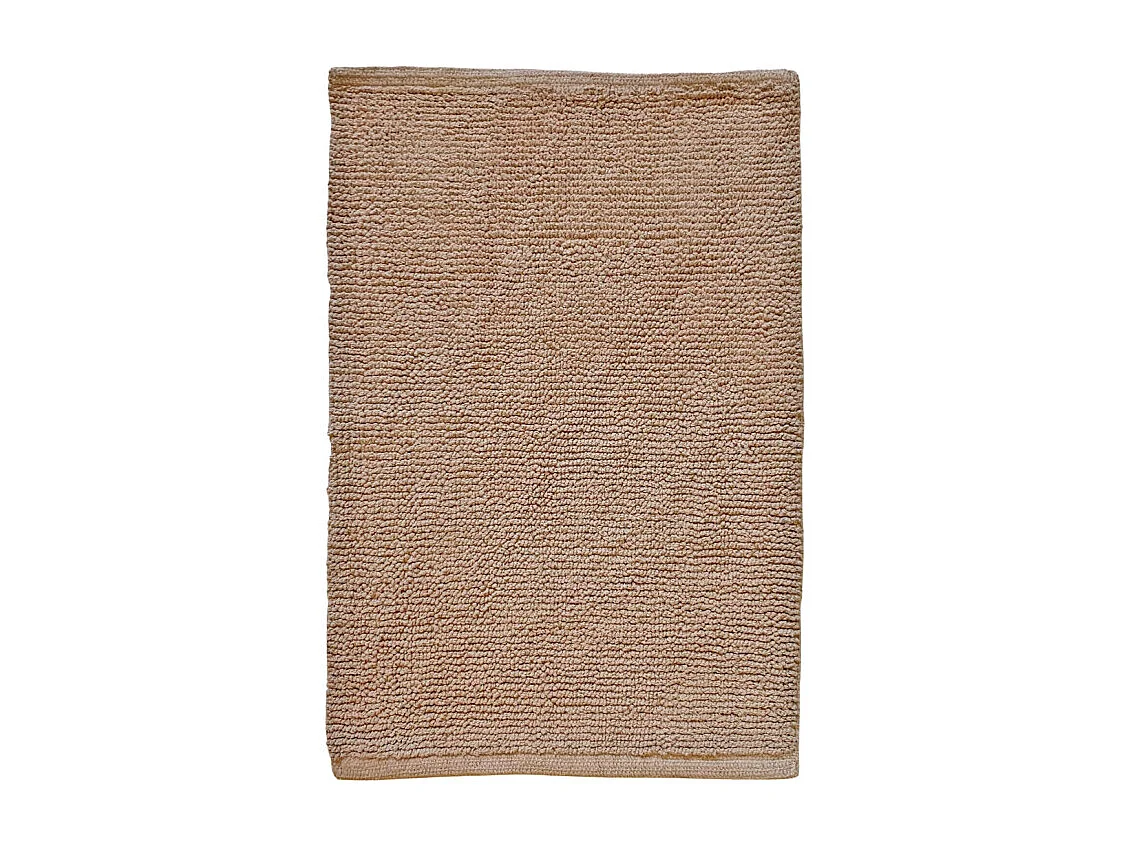 Tapis de salle de bain 40 x 60 cm en coton beige - PEPPO