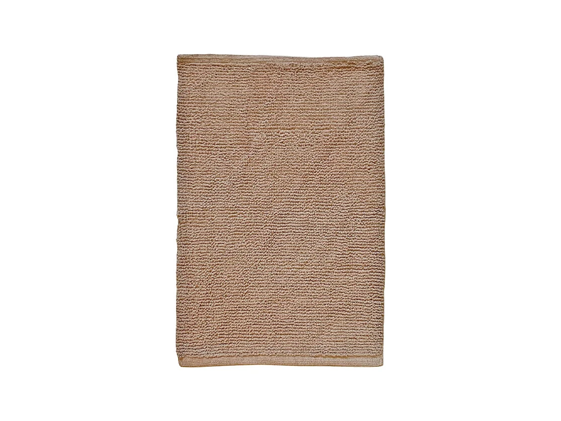 Tapis de salle de bain 40 x 60 cm en coton beige - PEPPO