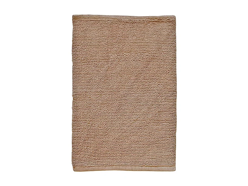 Tapis de salle de bain 40 x 60 cm en coton beige - PEPPO