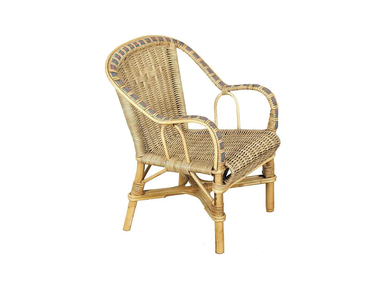 Fauteuil enfant en rotin Crapaud