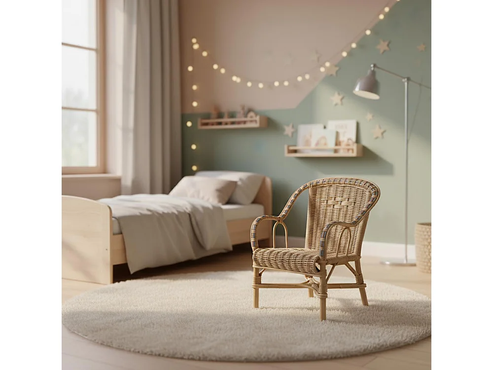 Fauteuil enfant en rotin Crapaud