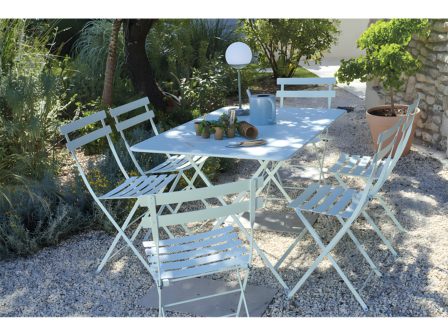 Silla de exterior plegable BISTRO color DEEP BLUE