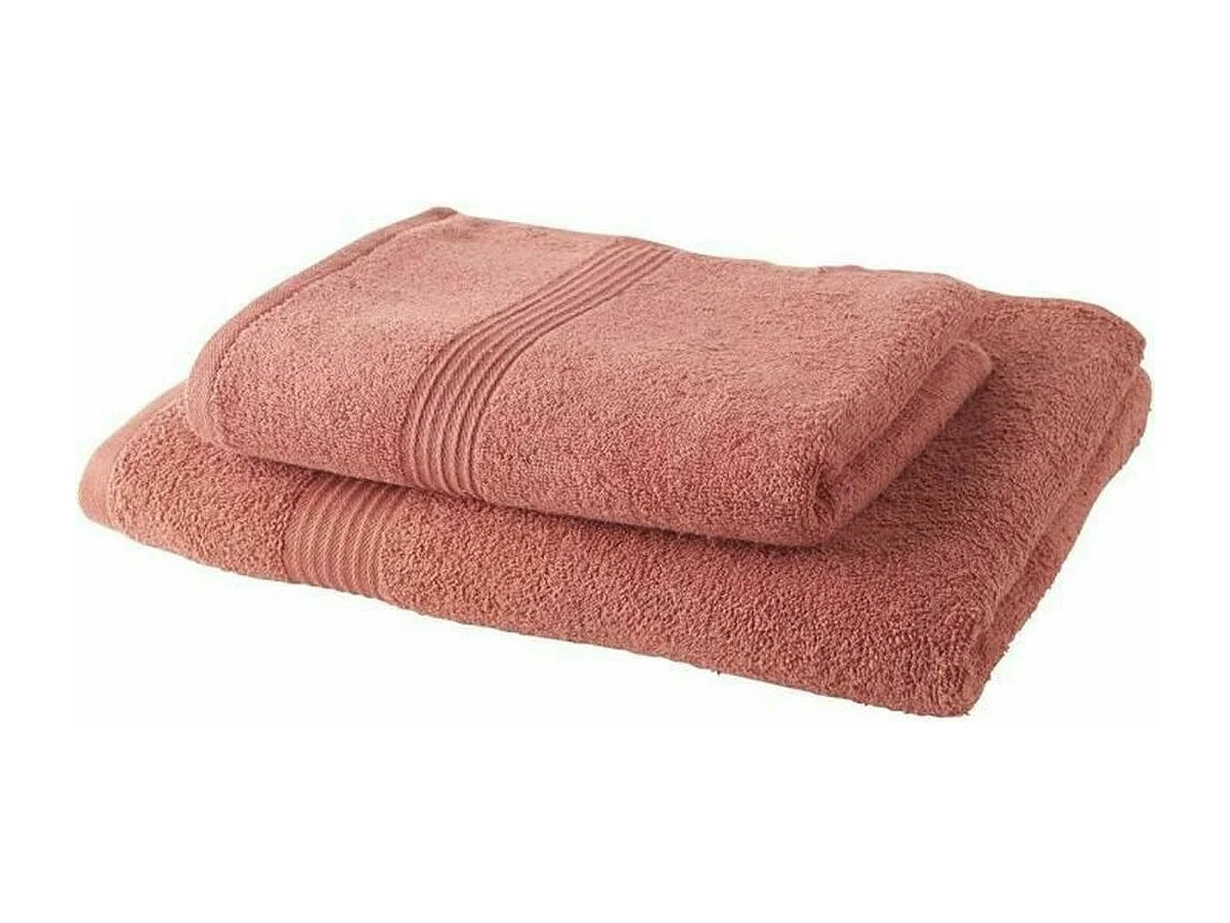 Set Badhanddoeken 100% katoen Terracotta TODAY - Set van 2