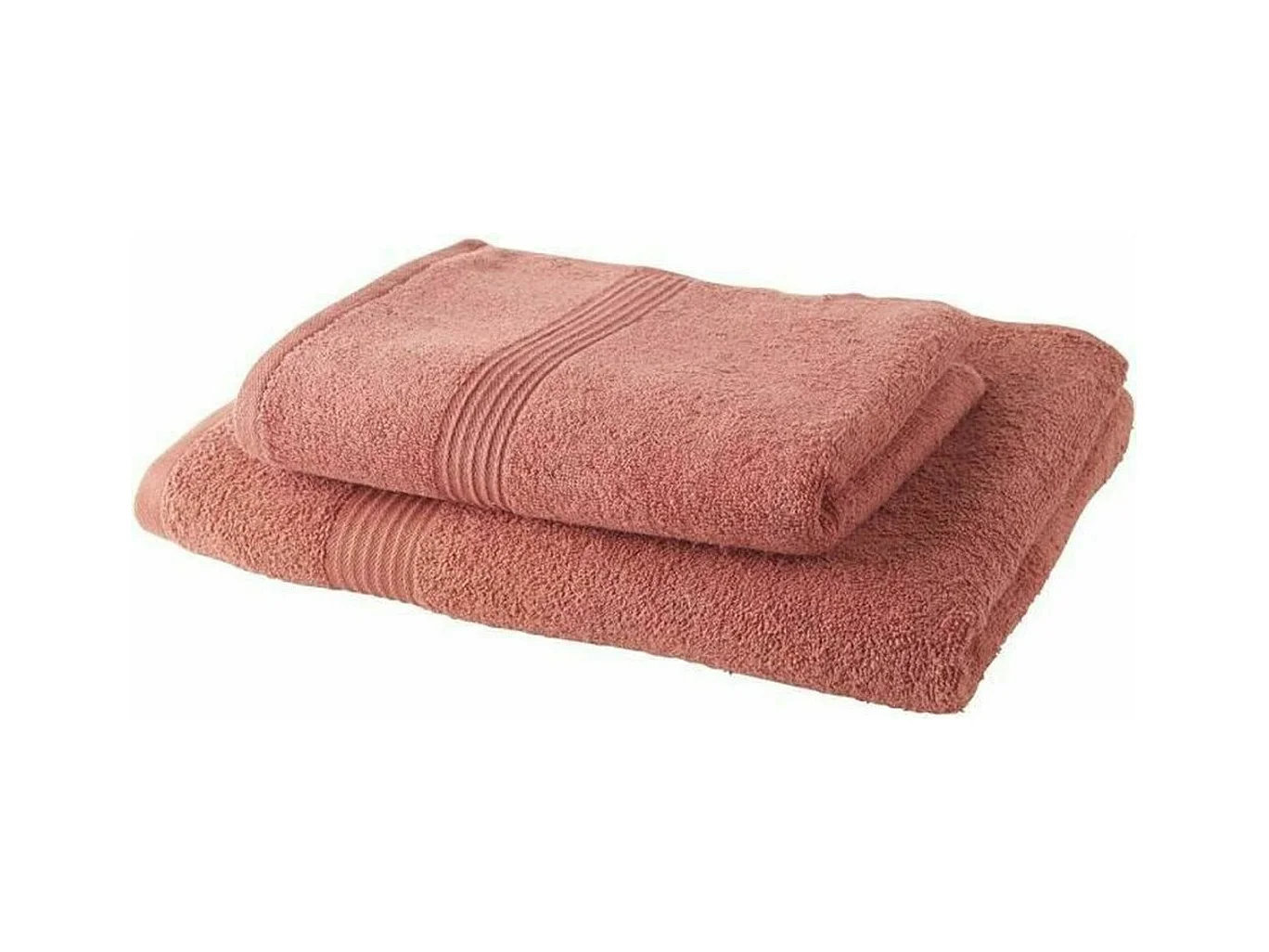 Set Badhanddoeken 100% katoen Terracotta TODAY - Set van 2