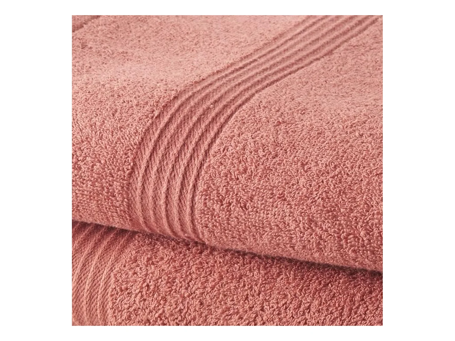 Set Badetücher 100% Baumwolle Terracotta TODAY - Set von 2