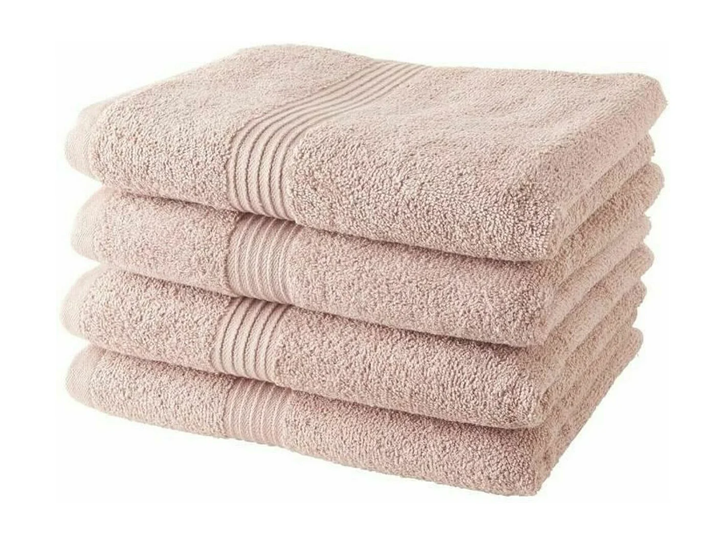 4 Serviettes de Bain50 x 100 cm - Rose des sables