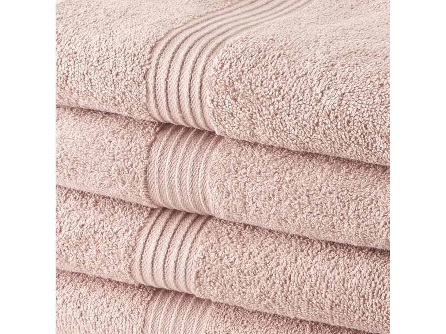 4 Serviettes de Bain50 x 100 cm - Rose des sables