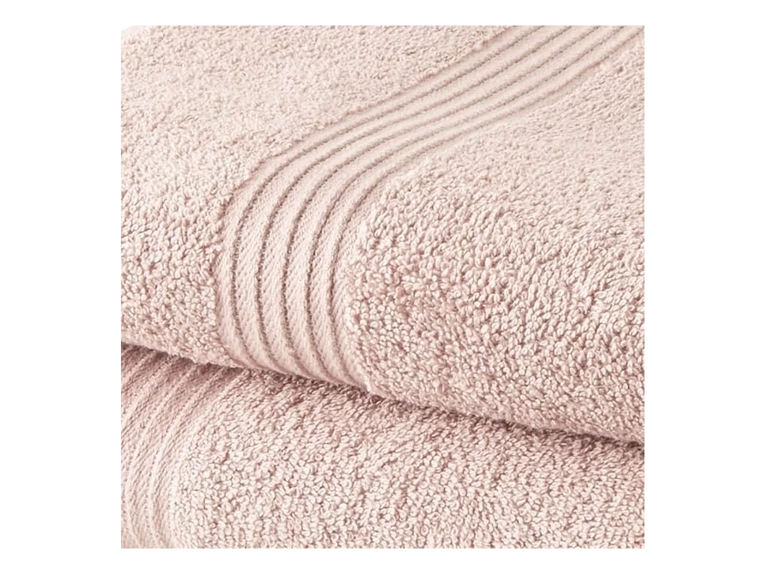 1 Drap de Bain 100% coton 70 x 130 cm + 1 Serviette de Bain 50 x 100 cm - Rose des sables