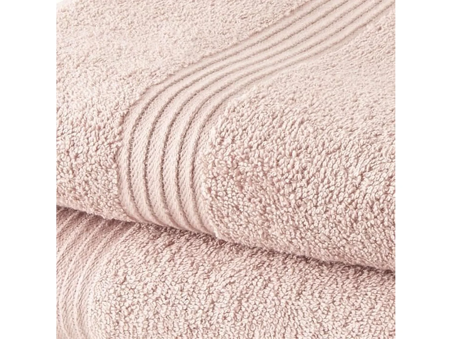 1 Drap de Bain 100% coton 70 x 130 cm + 1 Serviette de Bain 50 x 100 cm - Rose des sables