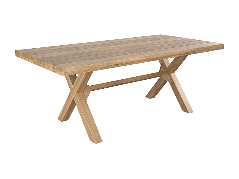 Set di tavolo e 6 sedie da giardino in legno di teak - Suri