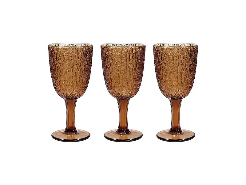 Set 3 Copas Cristal Ambar 250 Cc Cristal Ambar