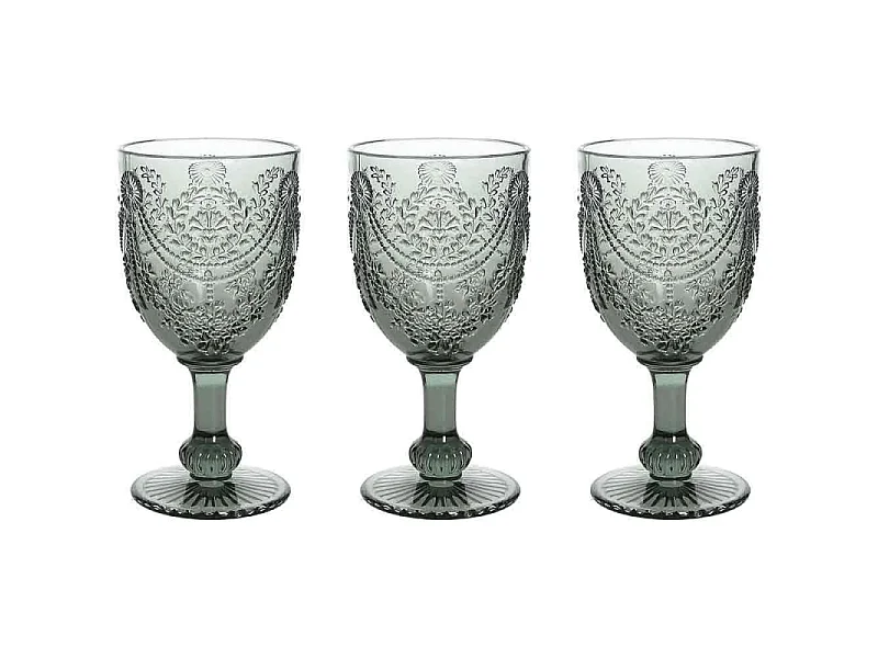 Juego de 3 vasos Savoia 320 cc en cristal gris