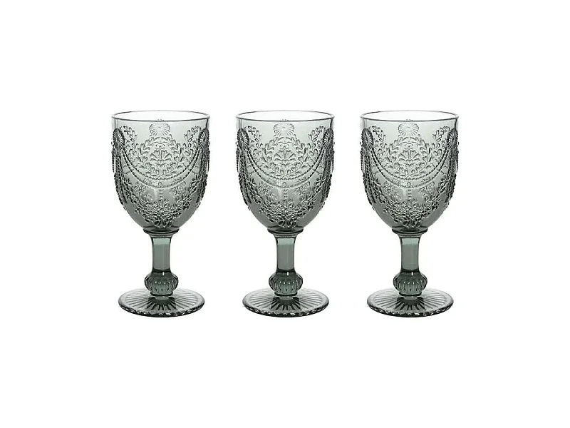 Juego de 3 vasos Savoia 320 cc en cristal gris