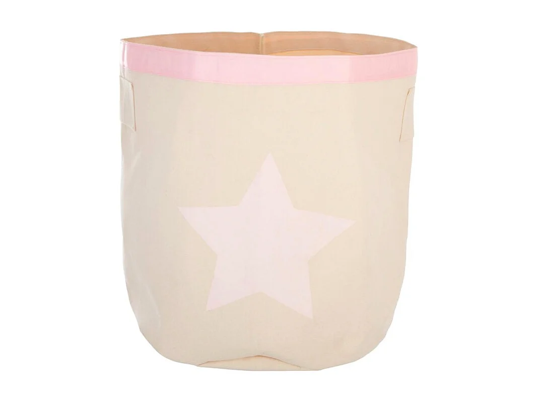 Panier de Rangement Coton "Canvas" 44cm Rose