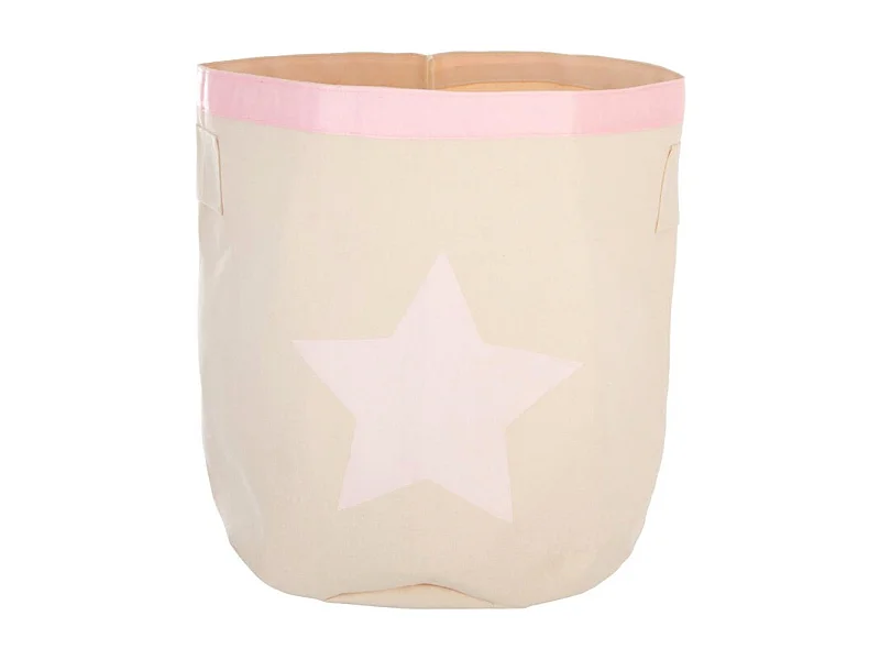 Panier de Rangement Coton "Canvas" 44cm Rose