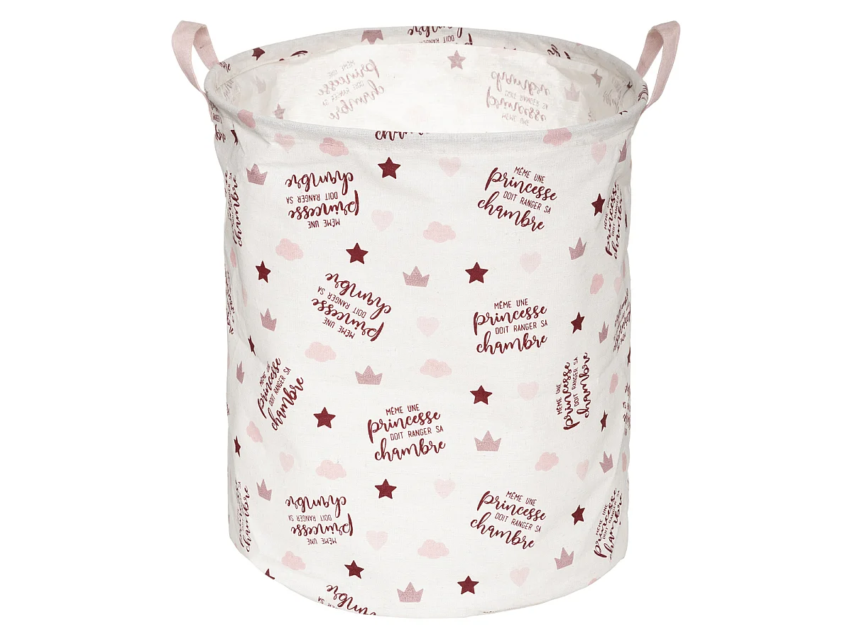 Panier de Rangement "Princesse" 50cm Blanc