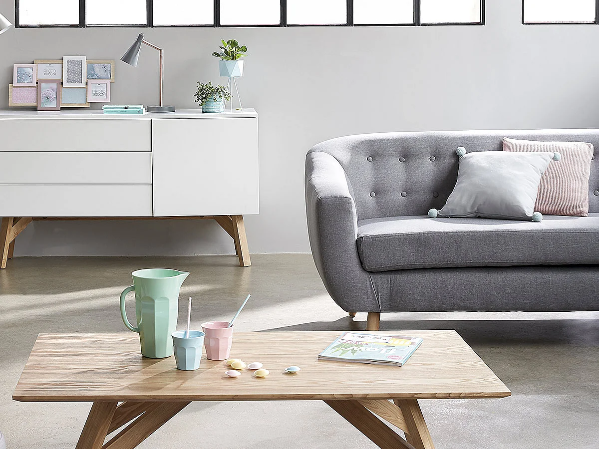 Canapé 2 Places "Rétro" 150cm Gris