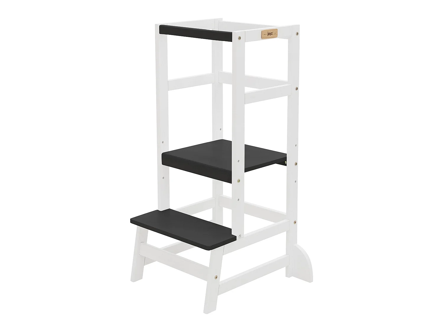 Tour d'apprentissage en bois blanc-gris chaise d'enfant tour observation Joyz