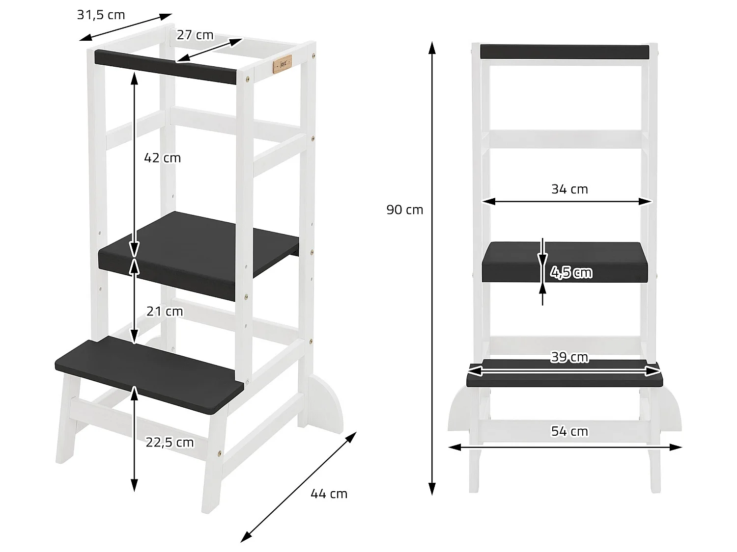Torre de aprendizaje taburete de ayuda silla infantil trona de niños Joyz