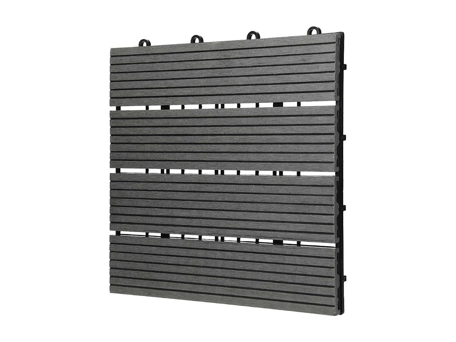 11x Carreaux de terrasse WPC 30x30cm carrelage revêtement de sol anthracite ECD Germany