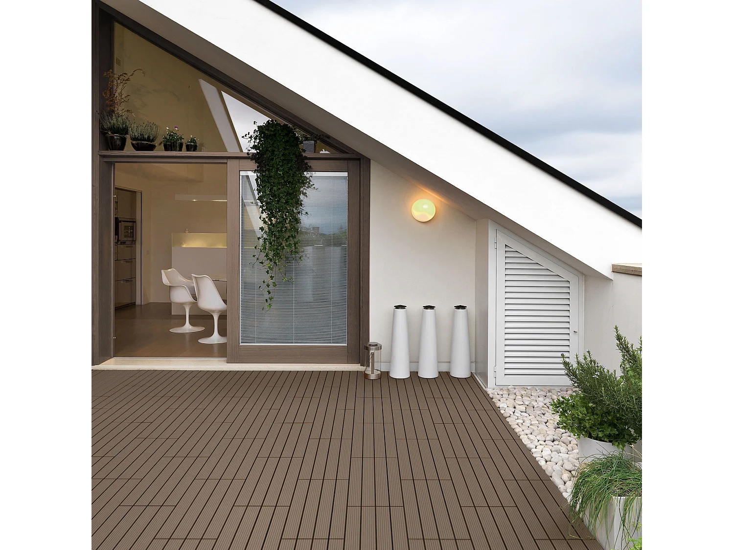 Tegole da terrazza 60x30 cm 1m² tegole da giardino effetto ECD Germany