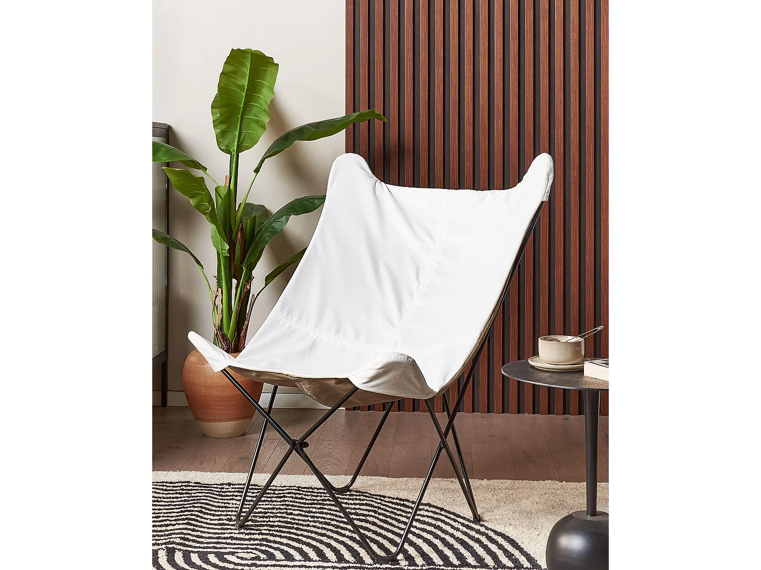 Fauteuil NYBRO Velours Blanc