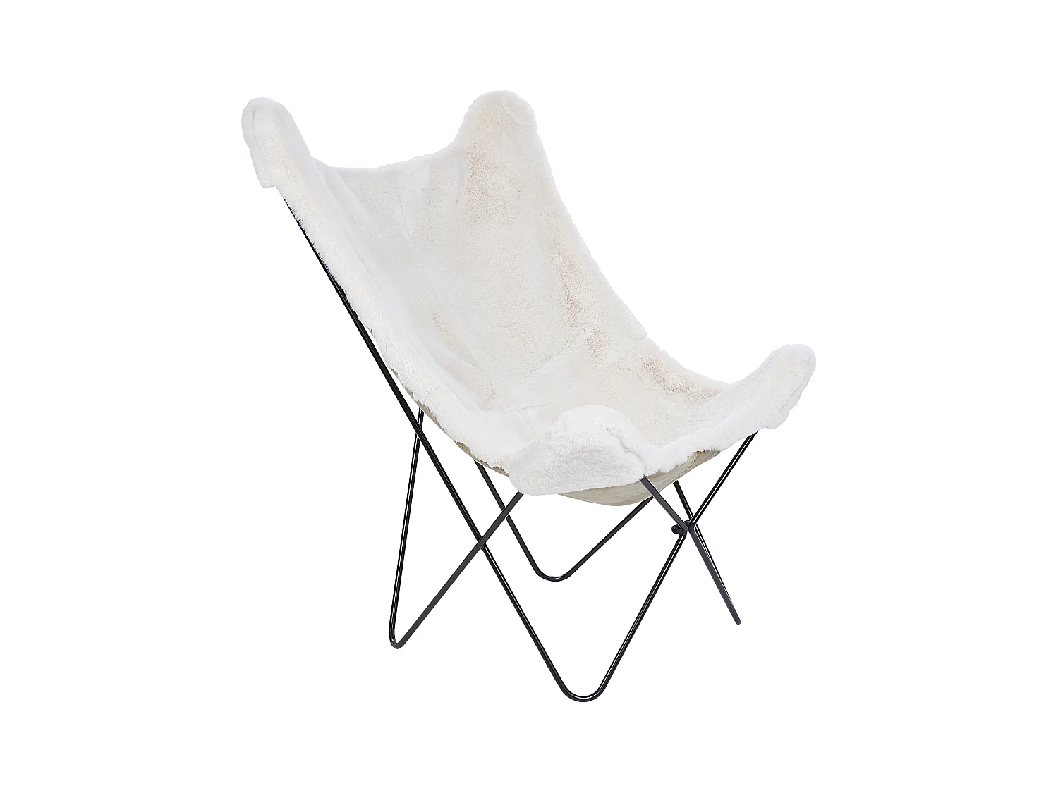 Fauteuil NYBRO Fourrure synthétique Blanc