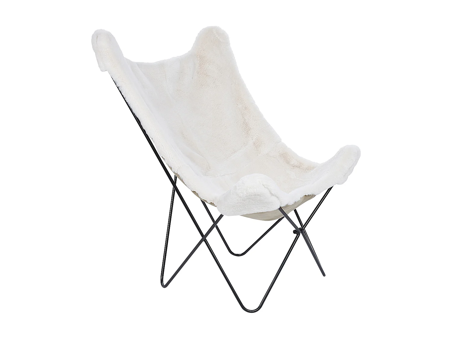Fauteuil NYBRO Fourrure synthétique Blanc