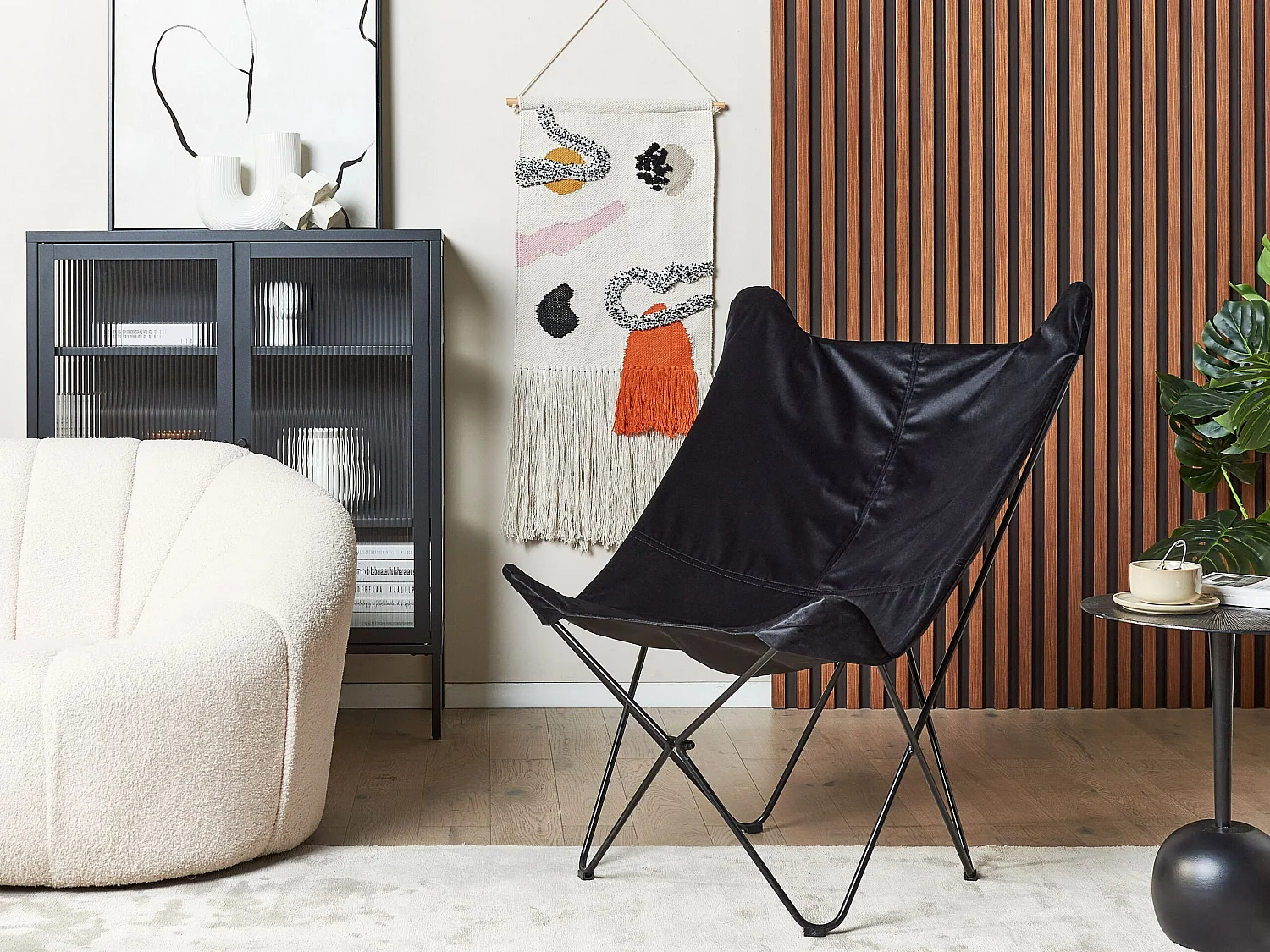 Fauteuil NYBRO Velours Noir