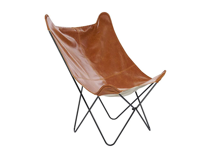 Sillón NYBRO Piel sintética Marrón dorado