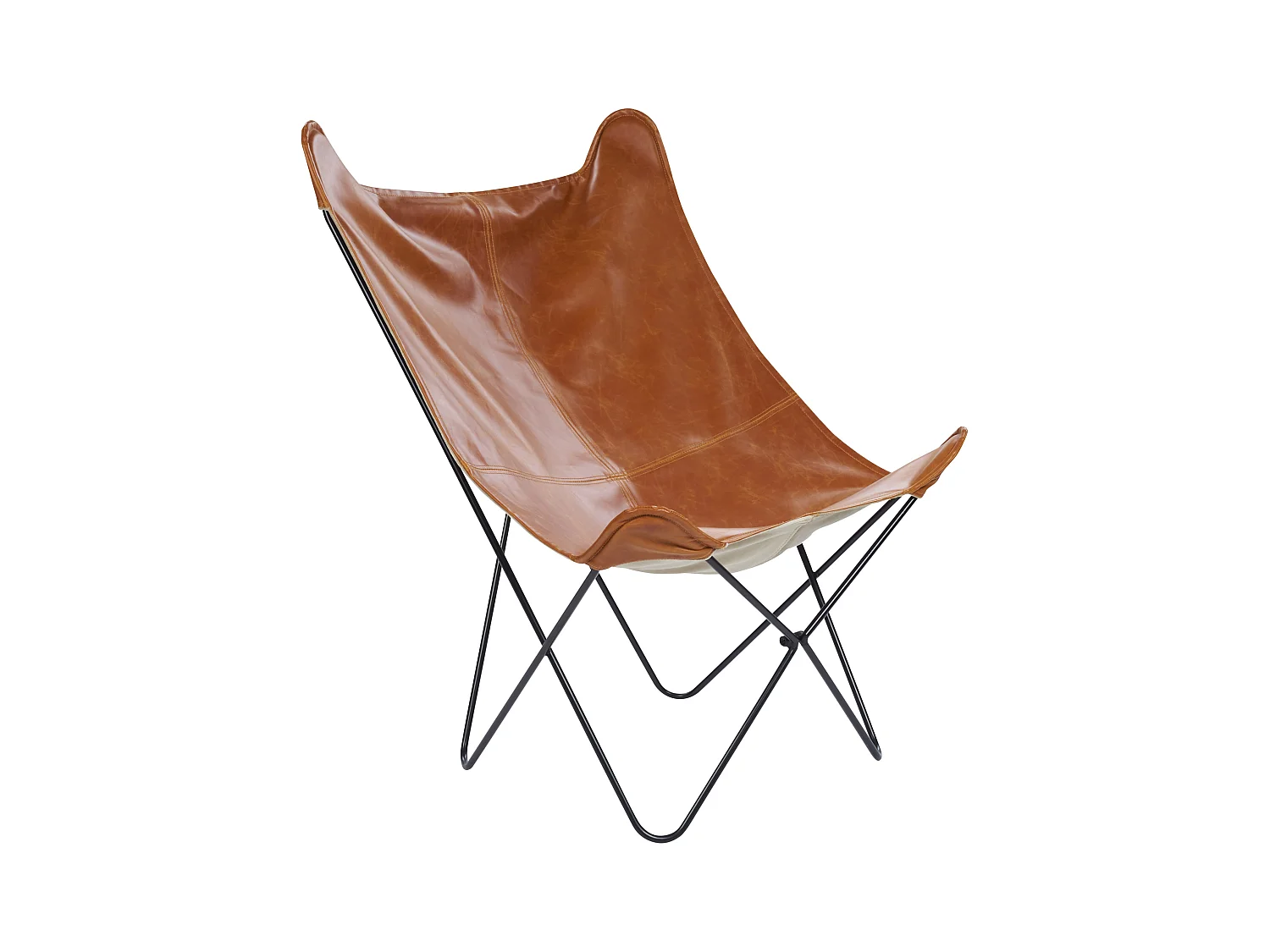 Fauteuil NYBRO Cuir PU Marron doré