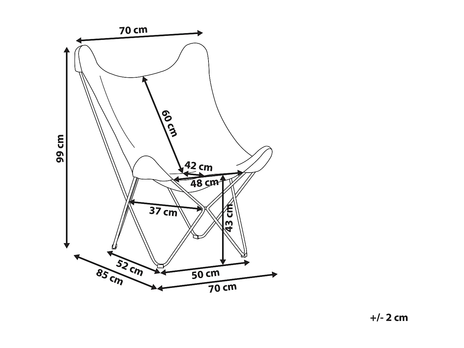 Fauteuil NYBRO Kunstleer Goudbruin