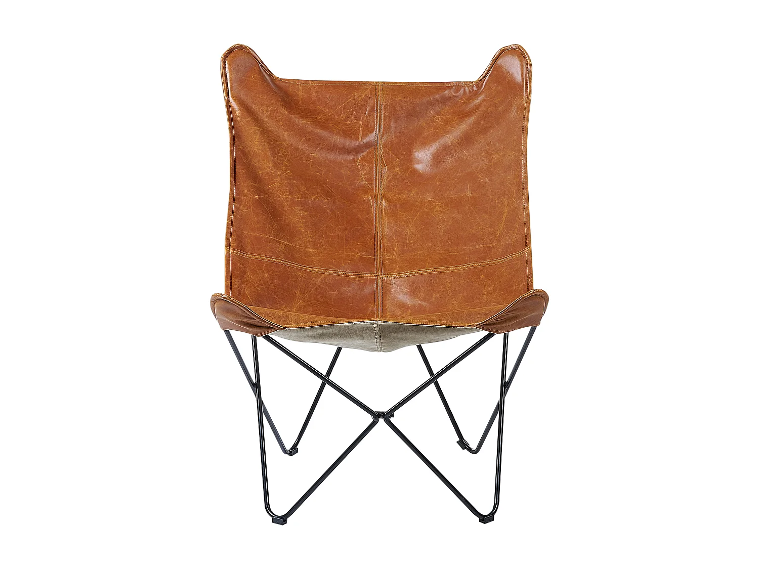 Fauteuil NYBRO Kunstleer Goudbruin