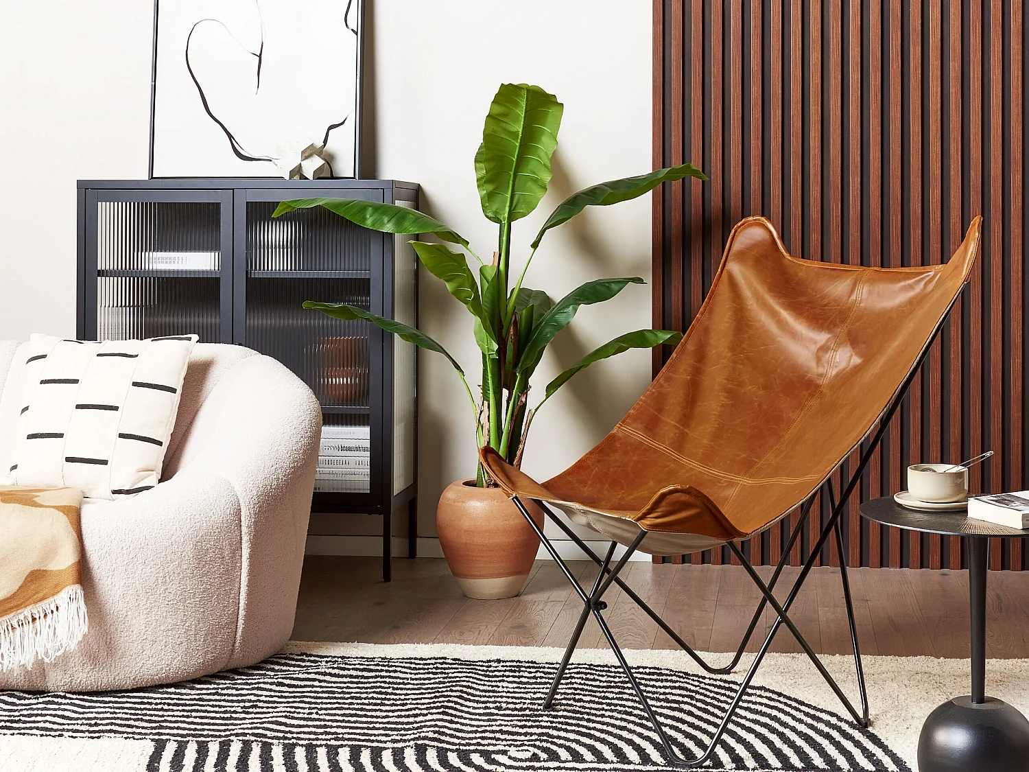 Fauteuil NYBRO Kunstleer Goudbruin