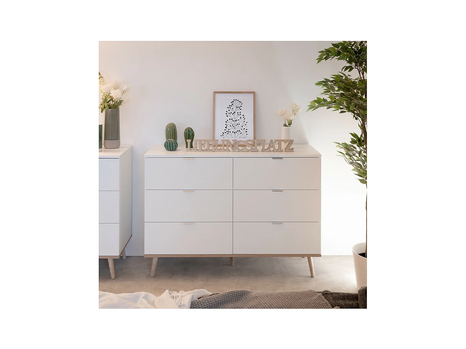 Commode 6 Tiroirs L120 cm - COPENHAGUE