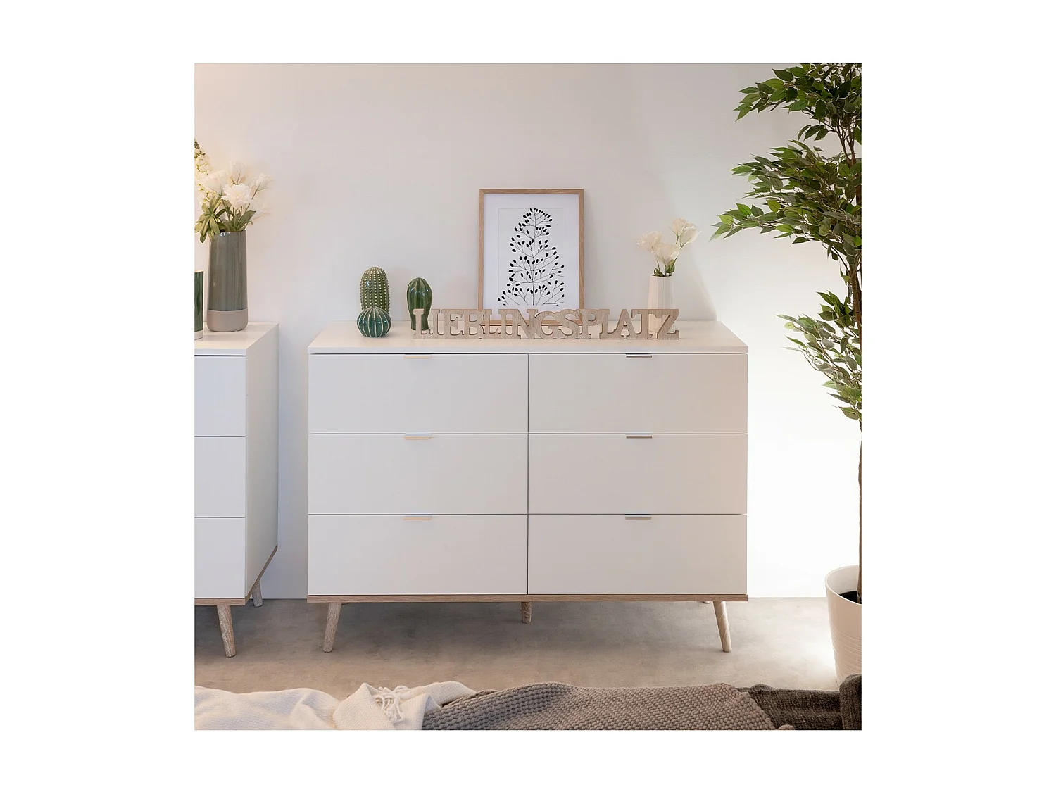 Kommode mit 6 Schubladen L120 cm - Kopenhagen